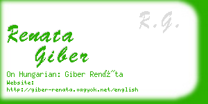 renata giber business card